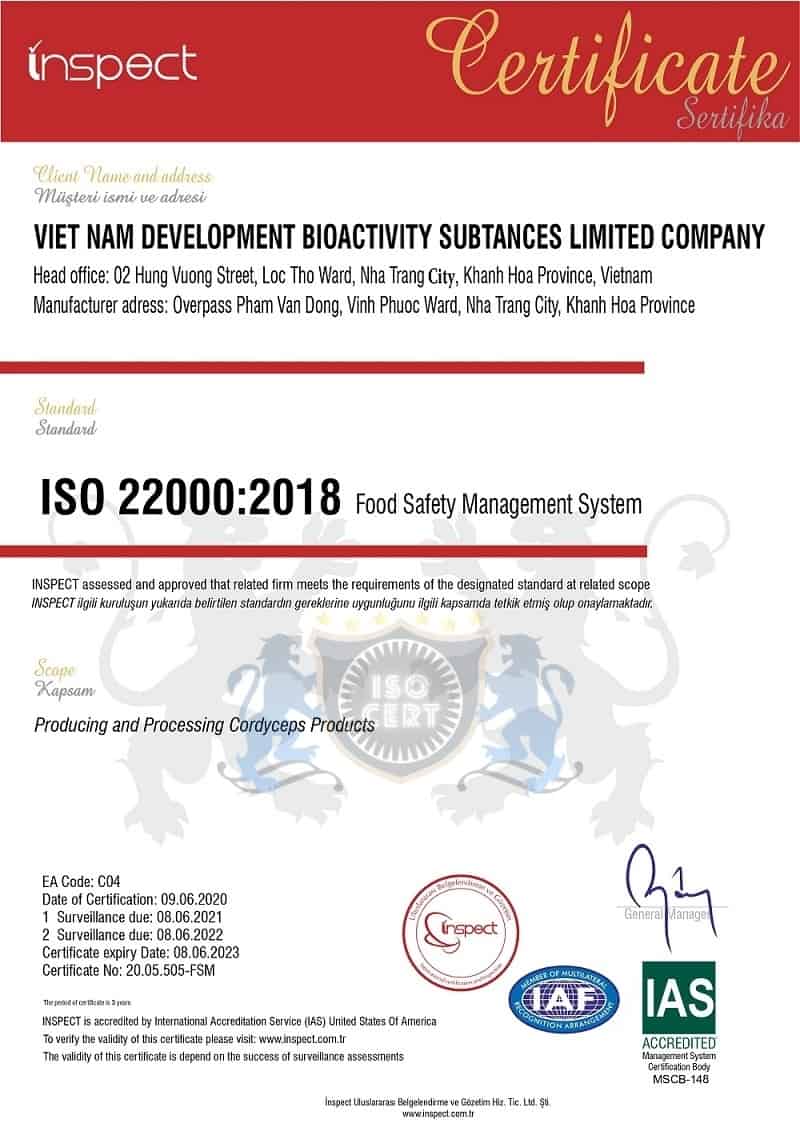 mau chung nhan iso 22000 quocte - Cấp Chứng Nhận ISO 22000:2018 Phiên bản mới nhất cho doanh nghiệp