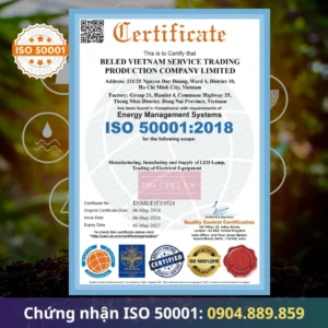 Chứng Nhận Iso 50001