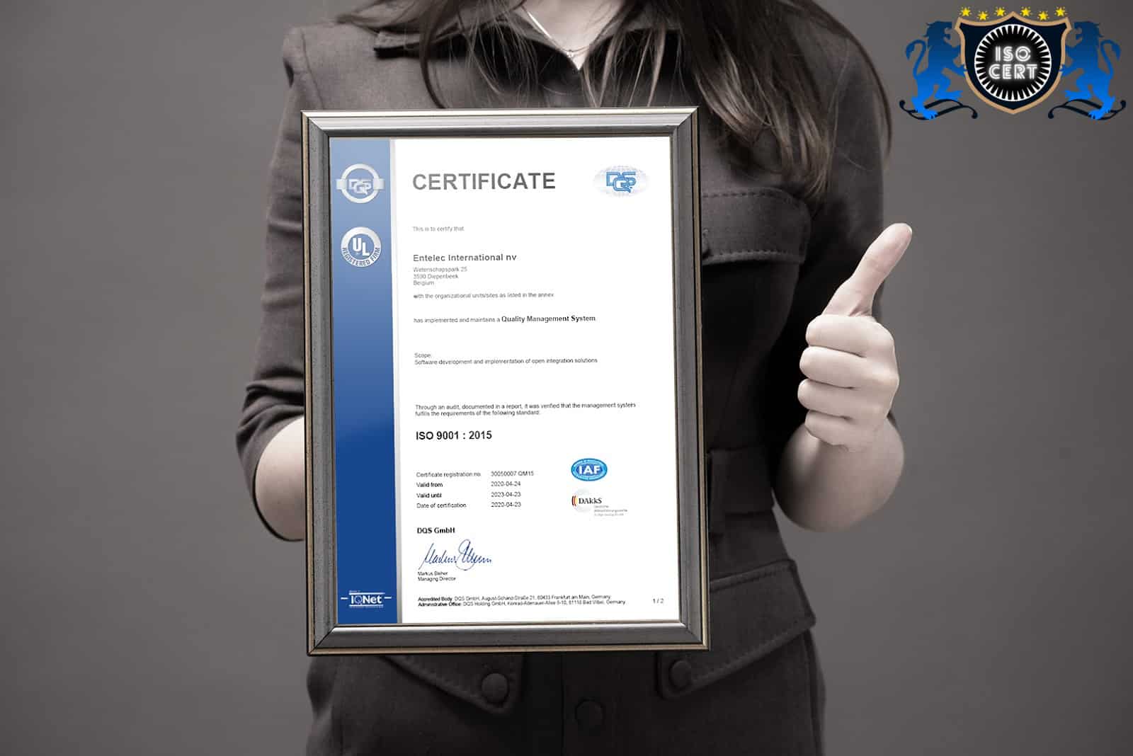 Entelec ISO certified - Dịch Vụ Làm Chứng Chỉ ISO tại Bà Rịa Vũng Tàu Uy Tín 100%