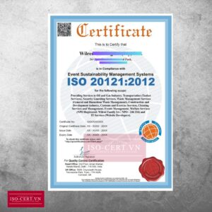 Chứng Nhận Iso 20121